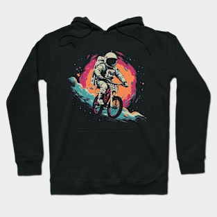 Intergalactic Bike Rider // Astronaut on a Bicycle in Outer Space B Hoodie